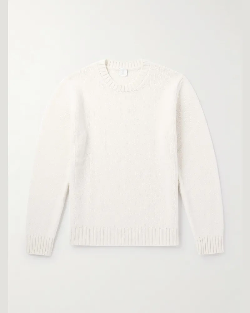 Eleventy Schmal geschnittener Pullover aus Wolle Weiß