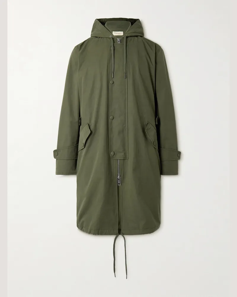 Officine Generale Bradley Parka aus Shell mit Kapuze Grün