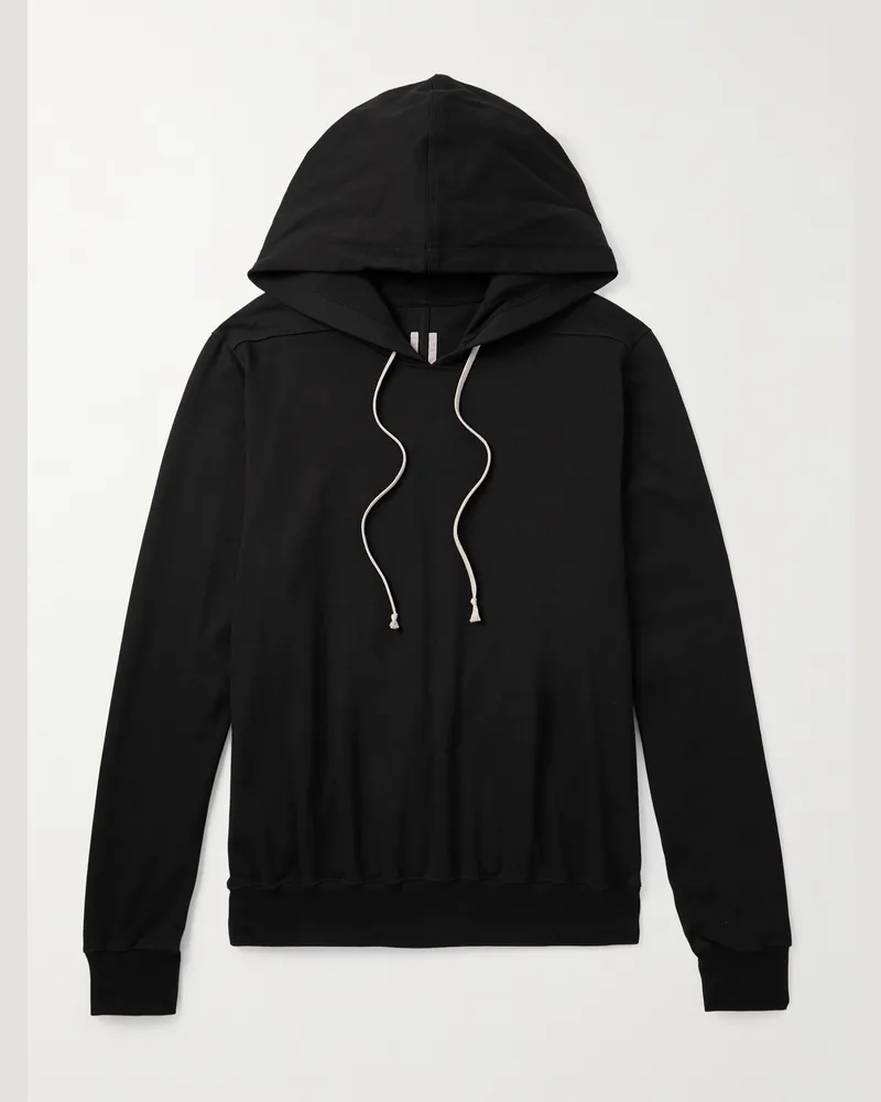 Rick Owens Hoodie aus Biobaumwoll-Jersey Schwarz