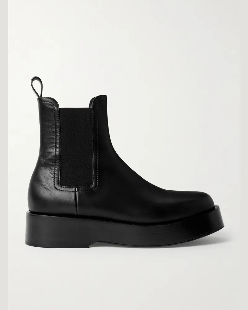 Bottega Veneta Bumper Chelsea Boots aus Leder Schwarz