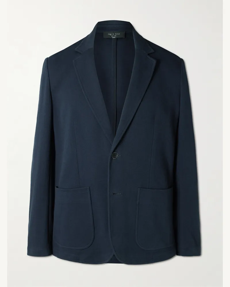 Rag & Bone Butler Sakko aus Piqué aus einer Baumwollmischung Blau