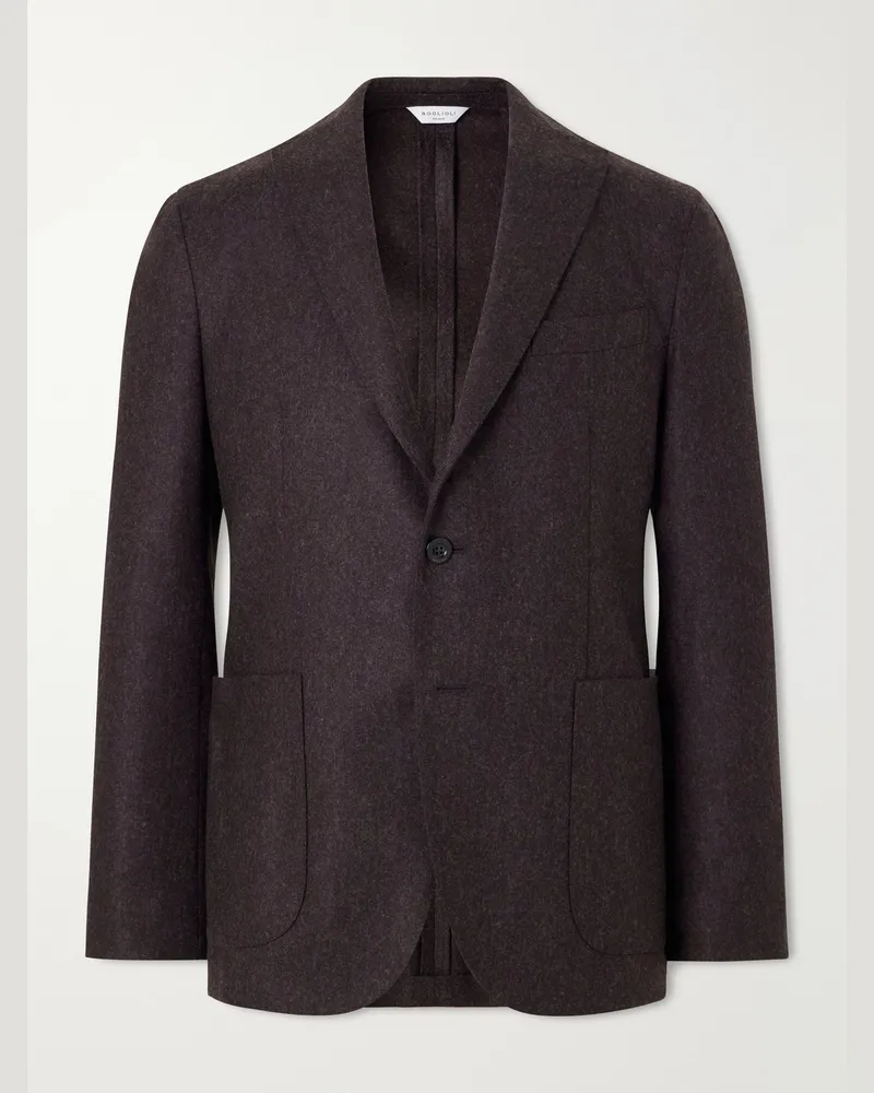 Boglioli Virgin Wool-Flannel Suit Jacket Gray