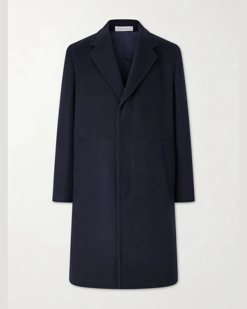 Umit Benan Richard Virgin Wool and Cashmere-Blend Coat Blue