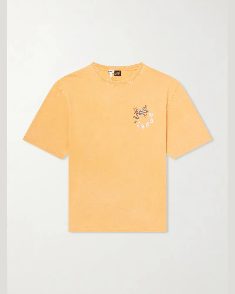 Loewe Paula Ibiza Printed Cotton-Jersey T-shirt Orange