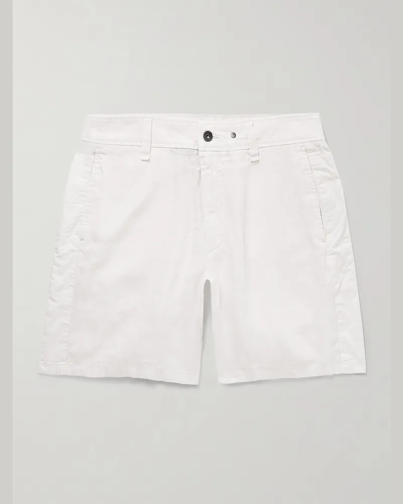 Rag & Bone Haydon gerade geschnittene Shorts aus Leinen Neutral