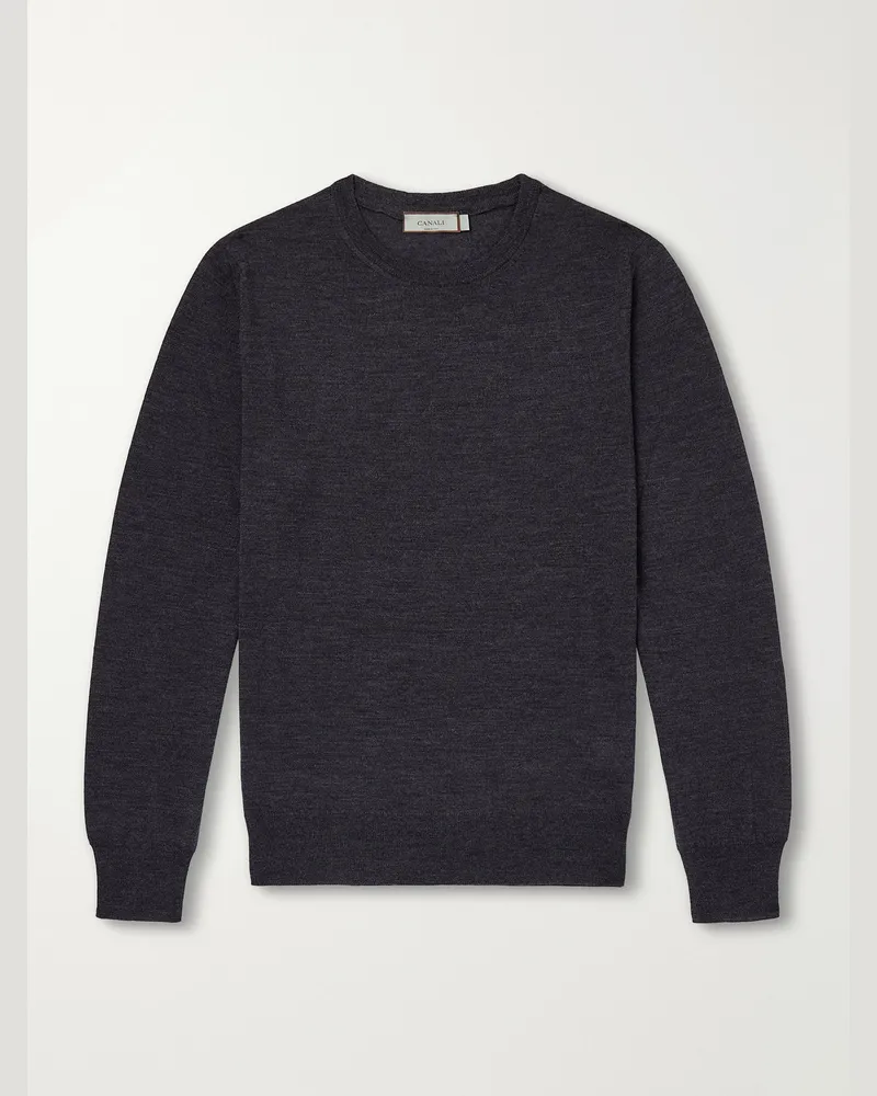 Canali Wool Sweater Gray