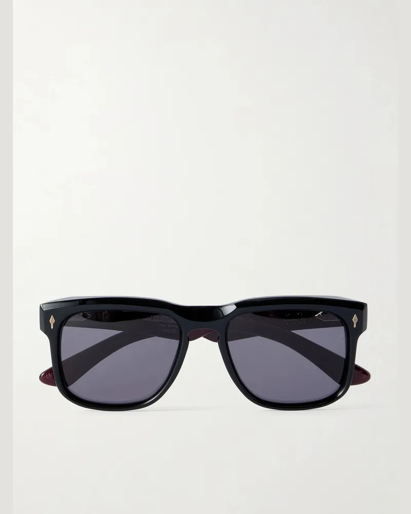 Jacques Marie Mage Wesley Square-Frame Acetate Sunglasses Black