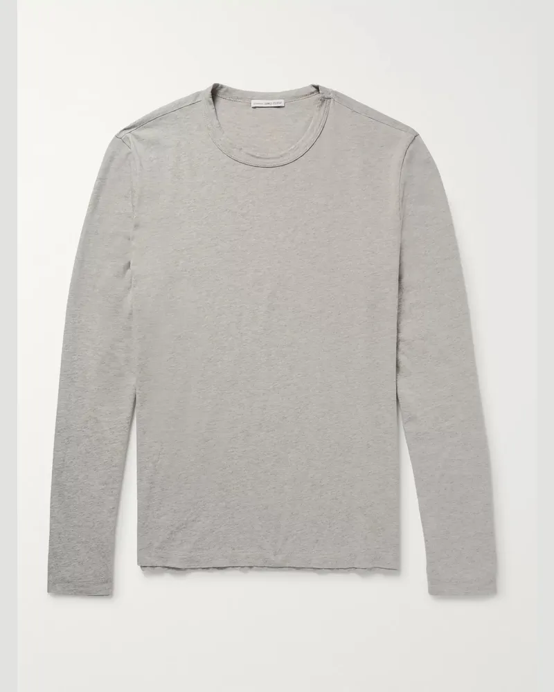 James Perse Combed Cotton-Jersey T-Shirt Gray