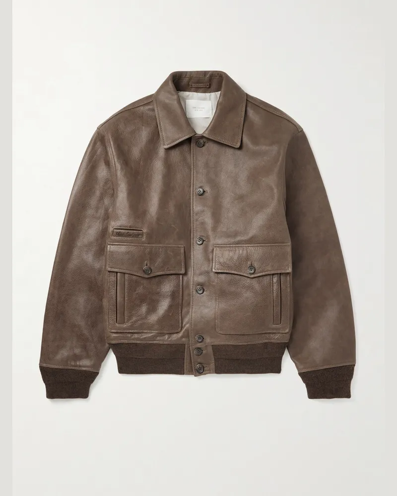 Aimé Leon Dore Easy Lederjacke Braun