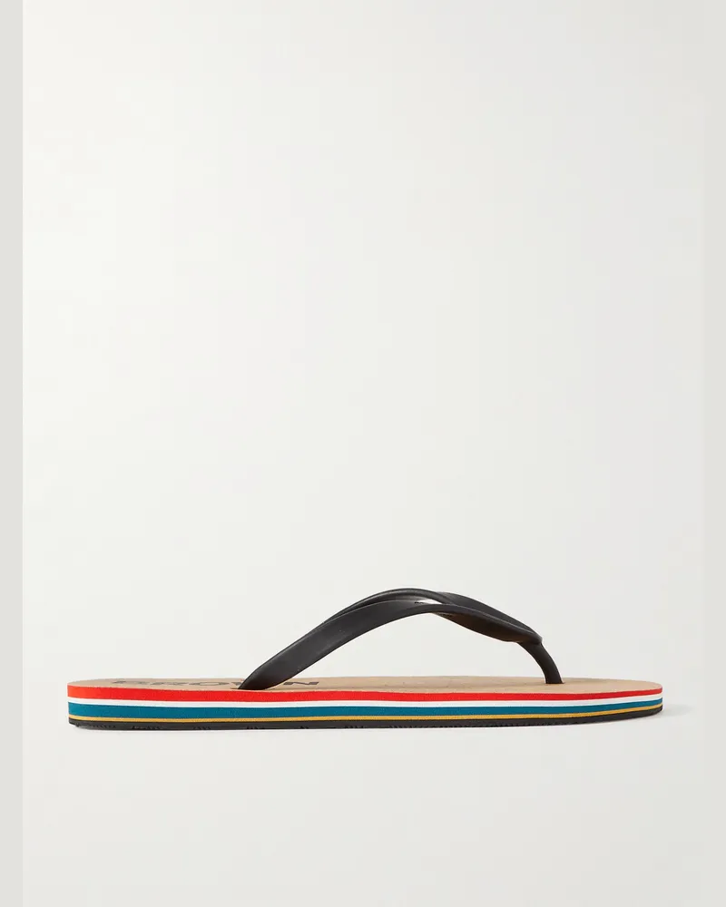 Orlebar Brown Haston Logo-Debossed Rubber and Cork Flip Flops Black