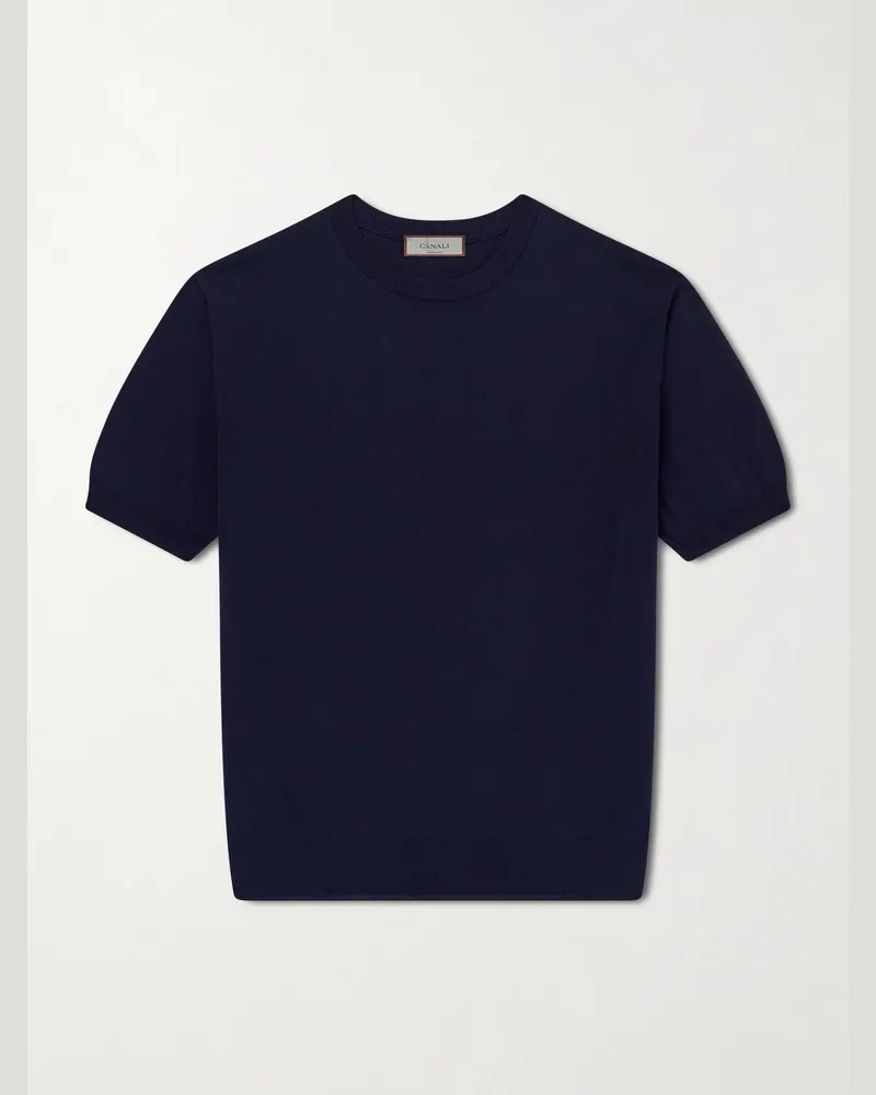 Canali Cotton Polo Shirt Blue