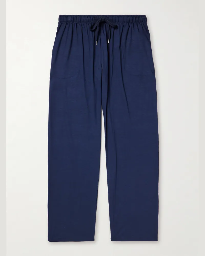 Derek Rose Marlowe Pyjama-Hose aus Stretch-MicroModal®-Jersey Blau