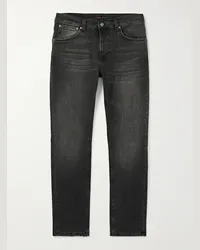 Nudie Jeans Slim-Fit Stretch-Cotton Jeans Schwarz