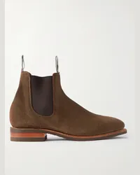 R.M.Williams Comfort Craftsman Chelsea Boots aus Veloursleder Braun