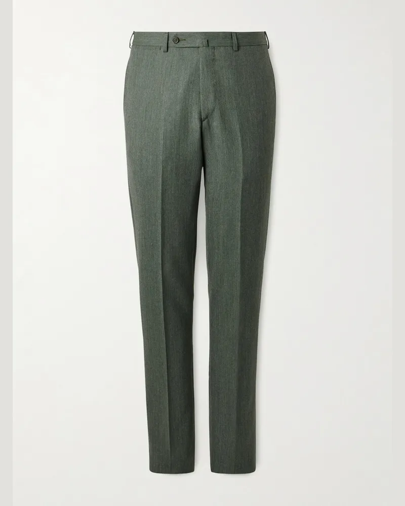 Sid Mashburn Kincaid No. 3 Straight-Leg Wool Suit Trousers Green