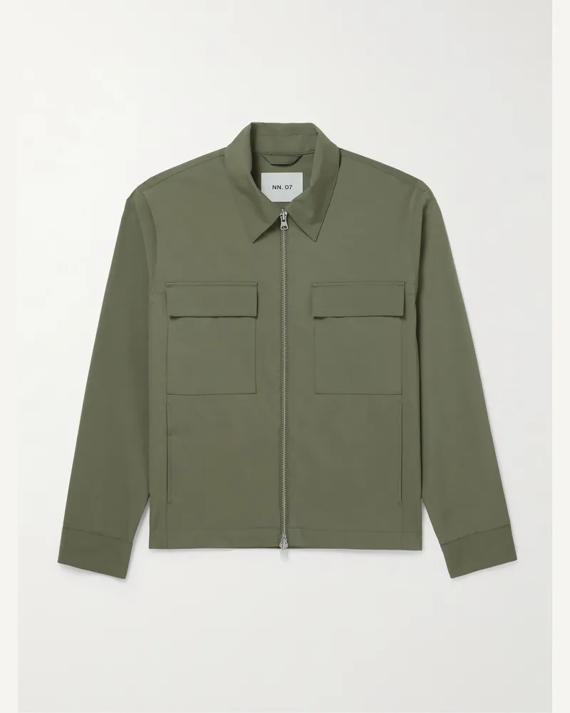 NN 07 Alban 8240 Jacke aus recyceltem Twill Grün