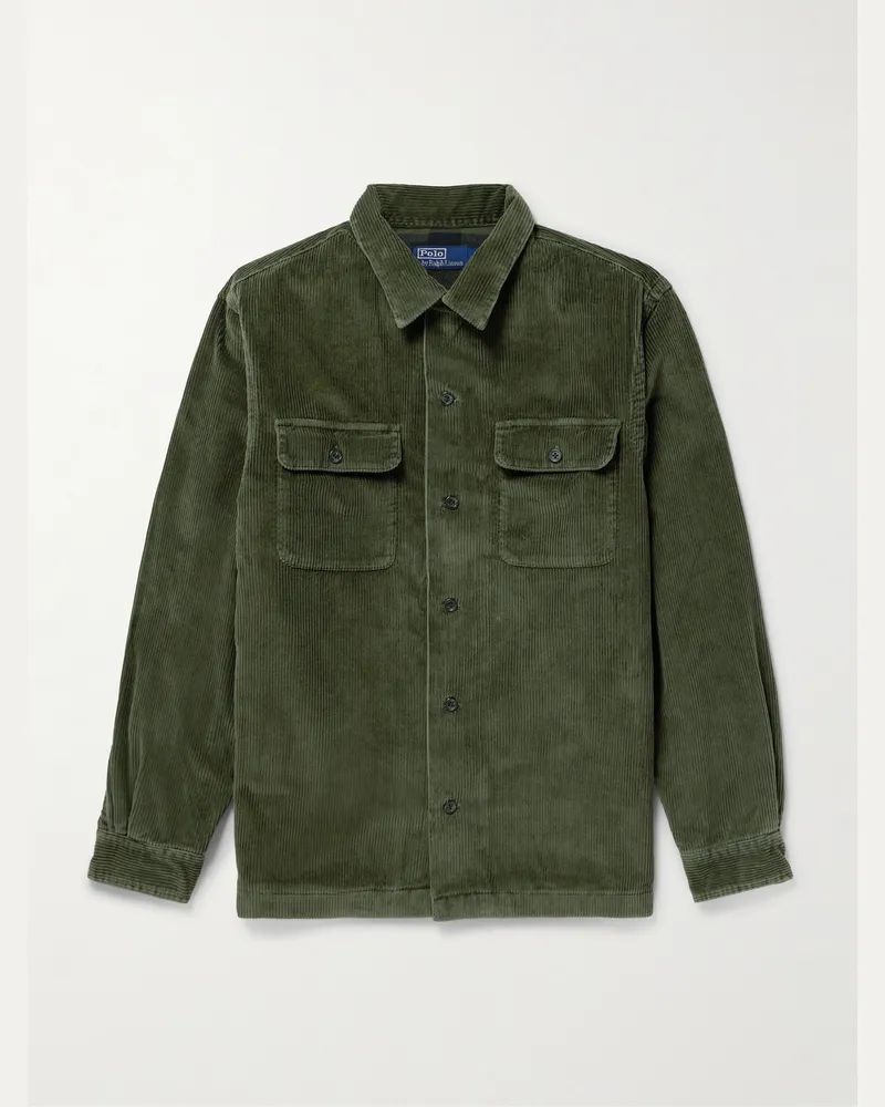 Ralph Lauren Hemd aus Baumwollcord Grün