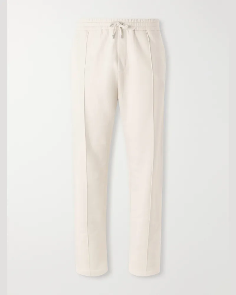 Ralph Lauren Cotton and Cashmere-Blend Drawstring Sweatpants White