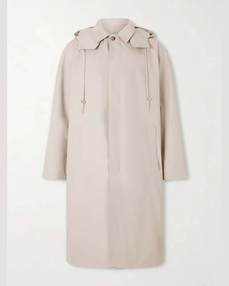 De Bonne Facture Grandad Giant Mac Cotton Coat Neutrals