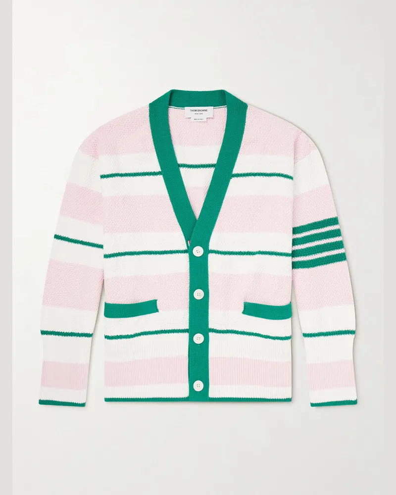 Thom Browne Striped Cotton Cardigan Multi