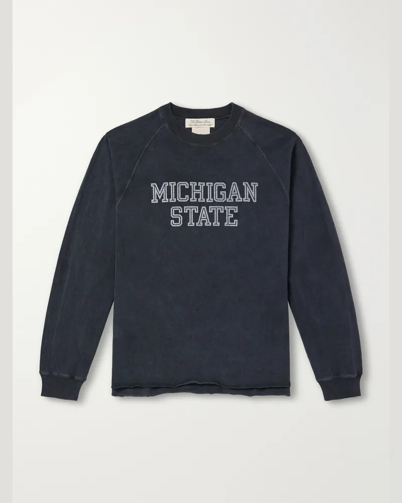 Remi Relief Michigan State Printed Cotton-Jersey T-shirt Black