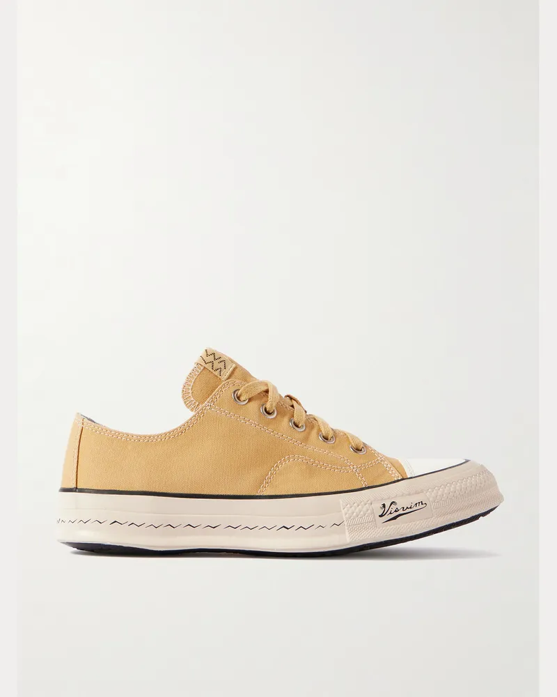 Visvim Skagway L.T. Lo Sneakers aus Canvas mit Lederbesatz Gelb