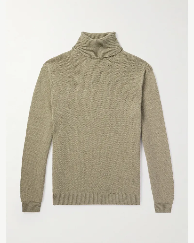 Loro Piana Fobello Rollkragenpullover aus Kaschmir Grün
