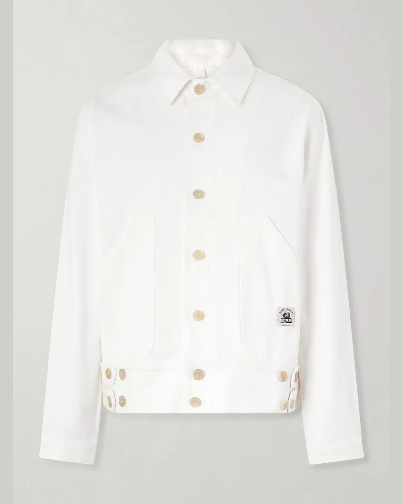 BODE Knolly Brook Logo-Appliquéd Cotton-Twill Jacket White