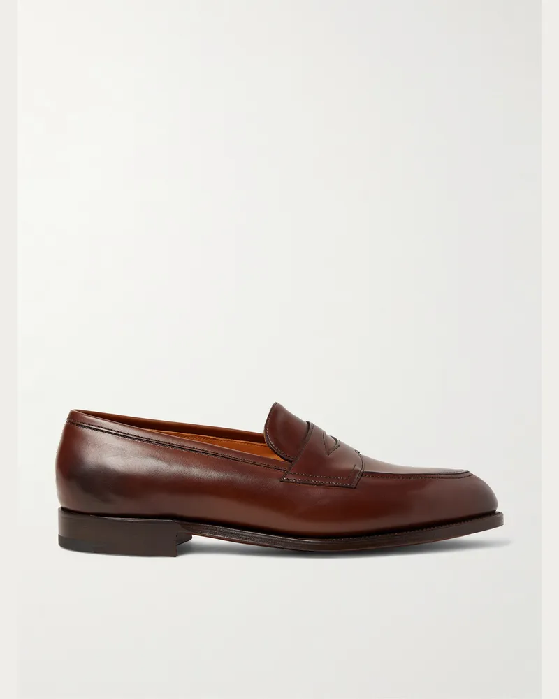 Edward Green Piccadilly Leather Penny Loafers Brown
