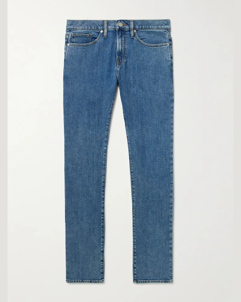 Frame Denim L'Homme schmal und gerade geschnittene Jeans Blau