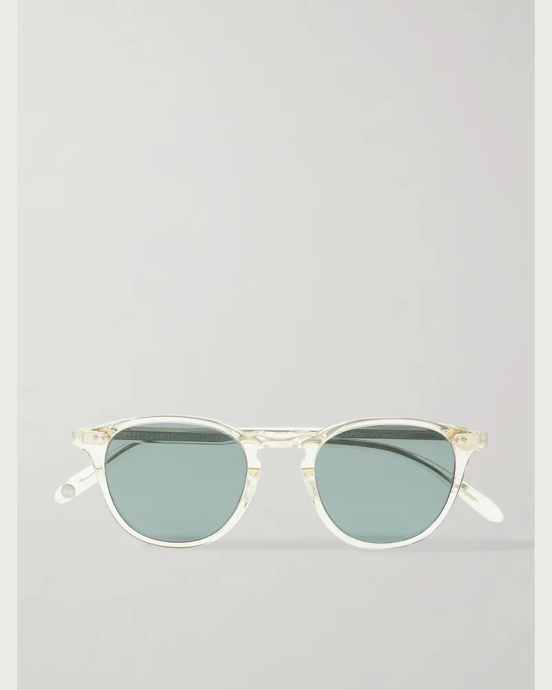 Garrett Leight Hampton Round-Frame Acetate Polarised Sunglasses Neutrals
