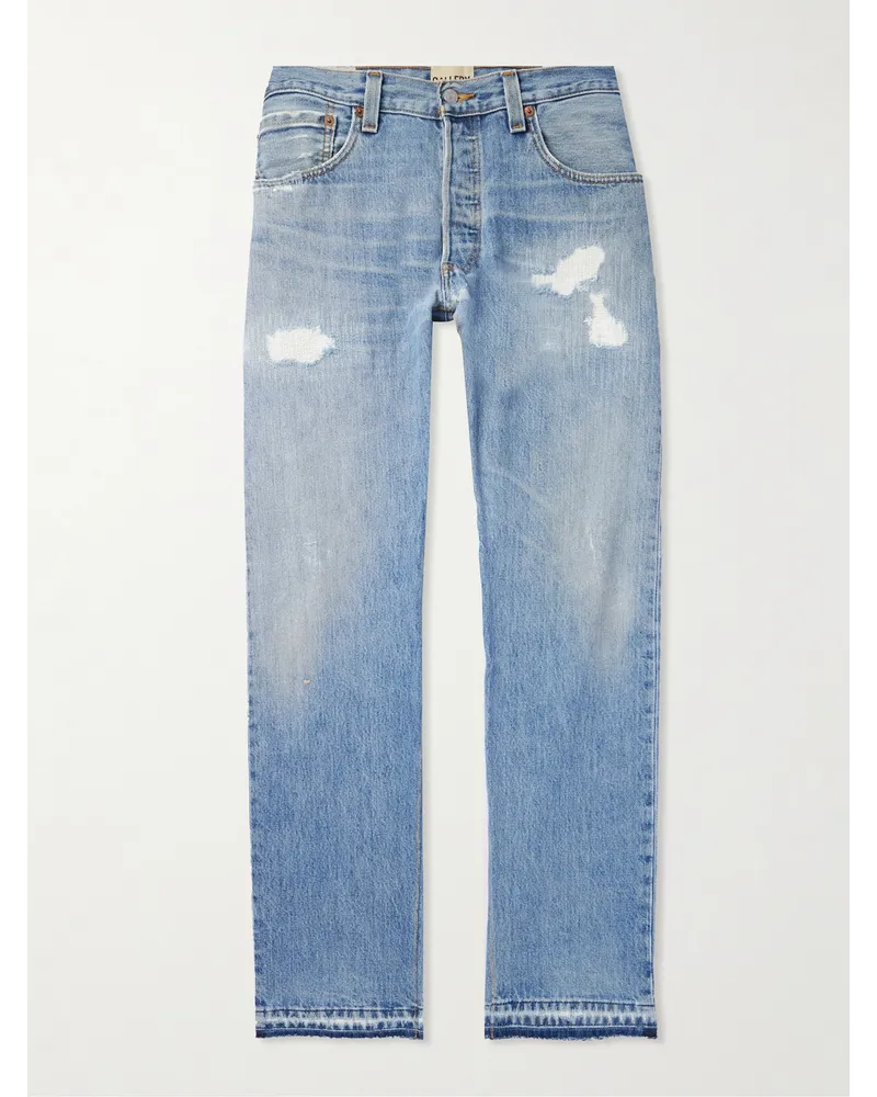 GALLERY DEPT. Gerade geschnittene Jeans in Distressed-Optik Blau