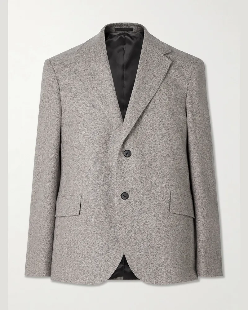 MR P. Oversized-Sakko aus Tweed aus einer Woll-Kamelhaarmischung Grau