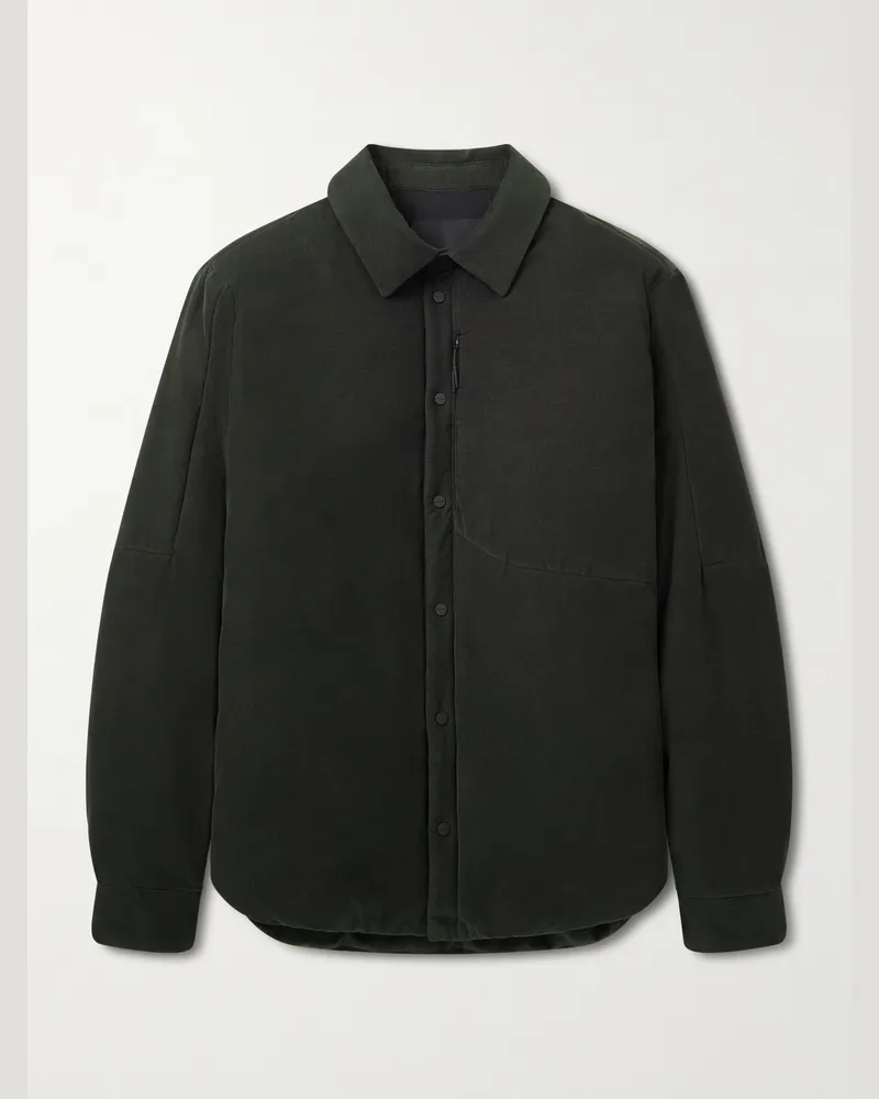 SEASE Gate 2.0 wattierte Hemdjacke aus Baumwollcord Grün