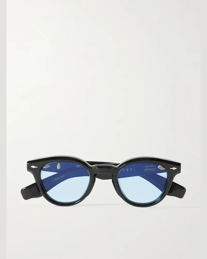 Jacques Marie Mage Clemens Round-Frame Acetate Sunglasses Black