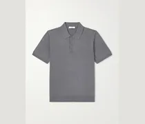 Silk and Cotton-Blend Polo Shirt