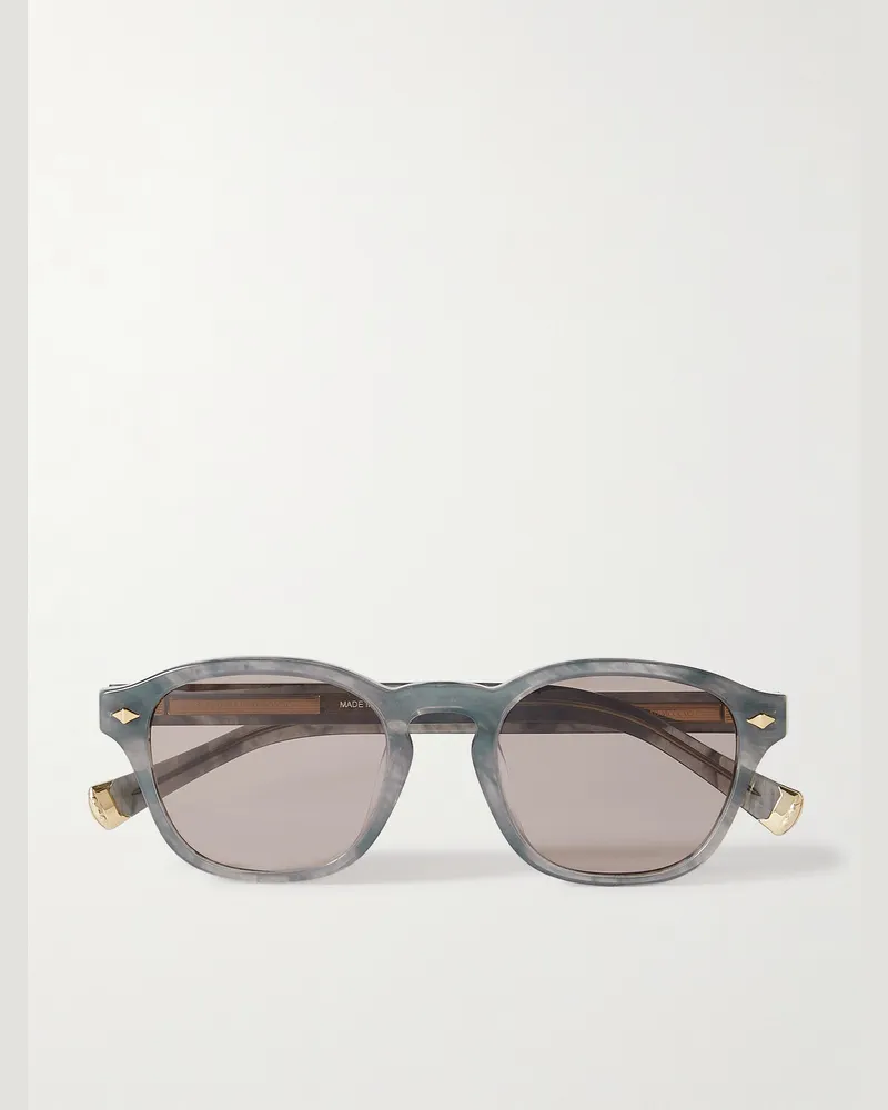 Brunello Cucinelli Sonnenbrille mit rundem Rahmen aus Azetat Grau