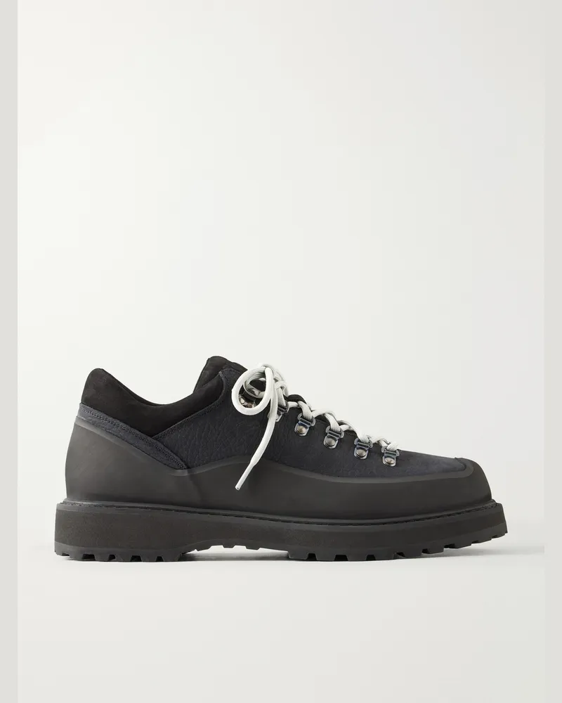 Diemme Cornaro Gomma Rubber and Nubuck Sneakers Black