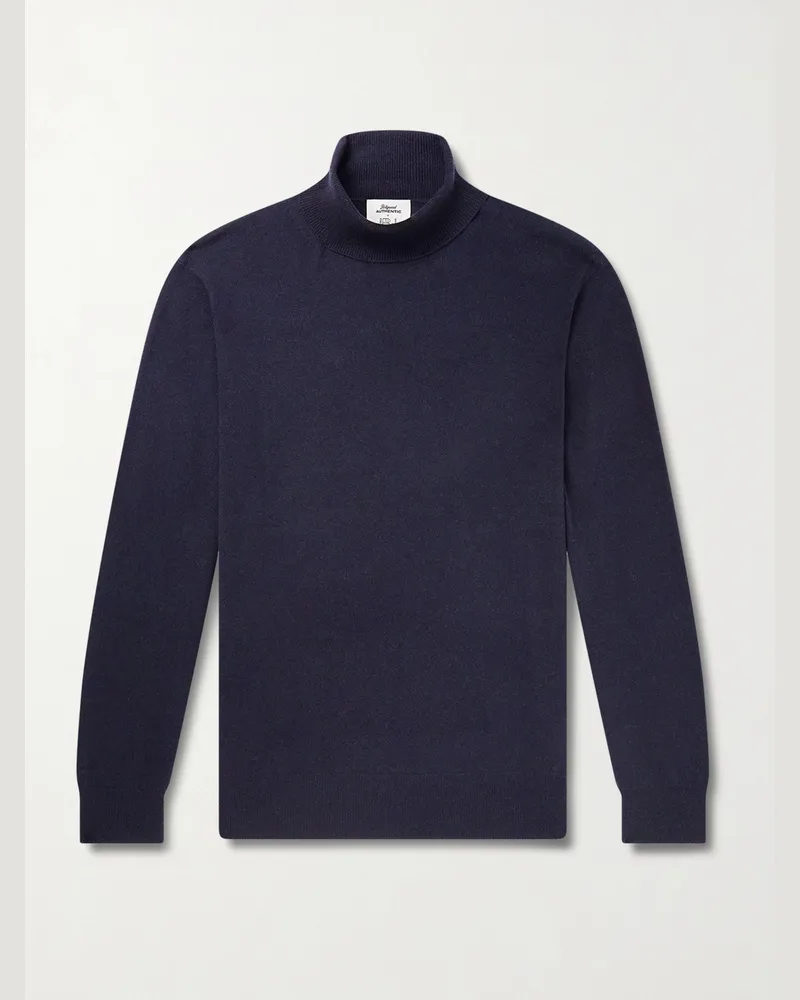 N.Peal Hollywood Authentic The Holster Organic Cashmere Rollneck Sweater Blue