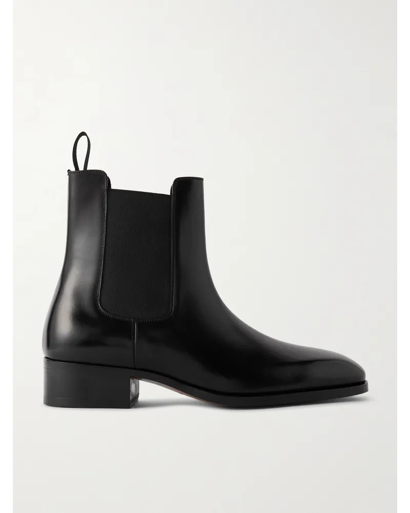 Tom Ford Hainaut Chelsea Boots aus brüniertem Leder Schwarz