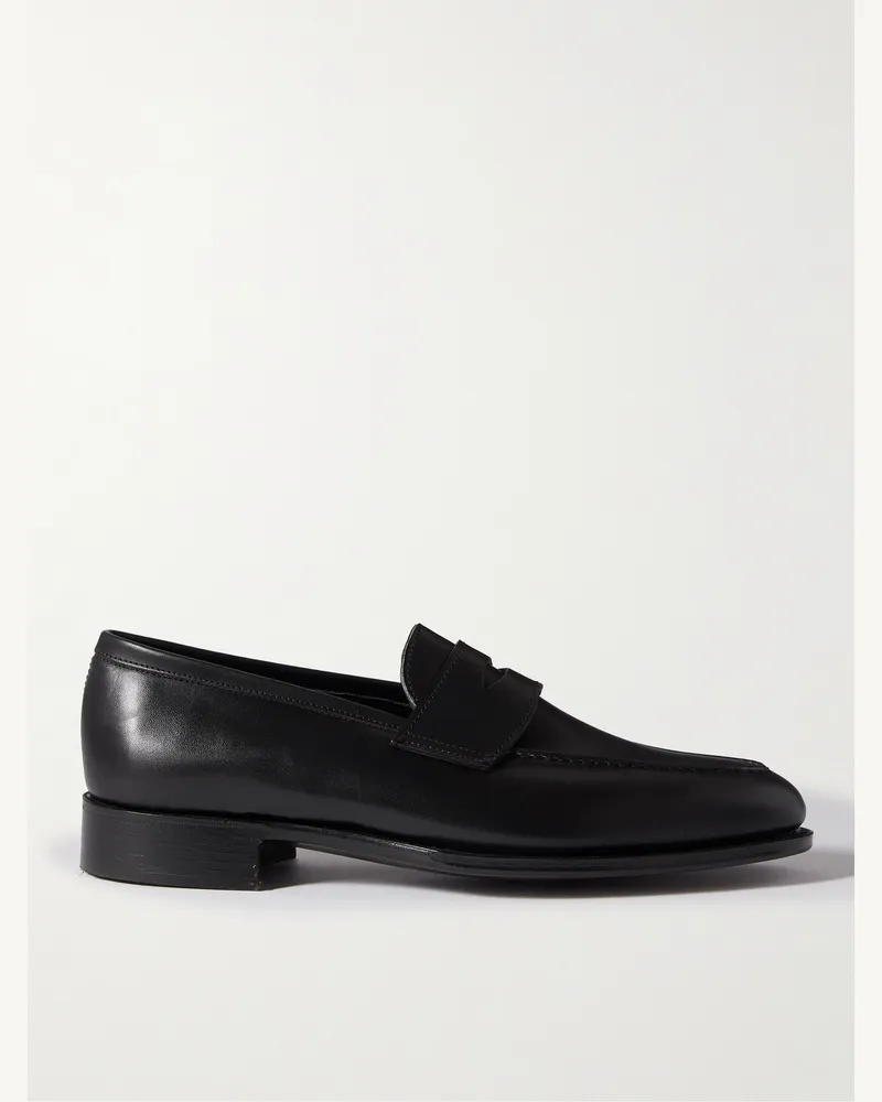 George Cleverley Bradley II Pennyloafers aus Leder Schwarz