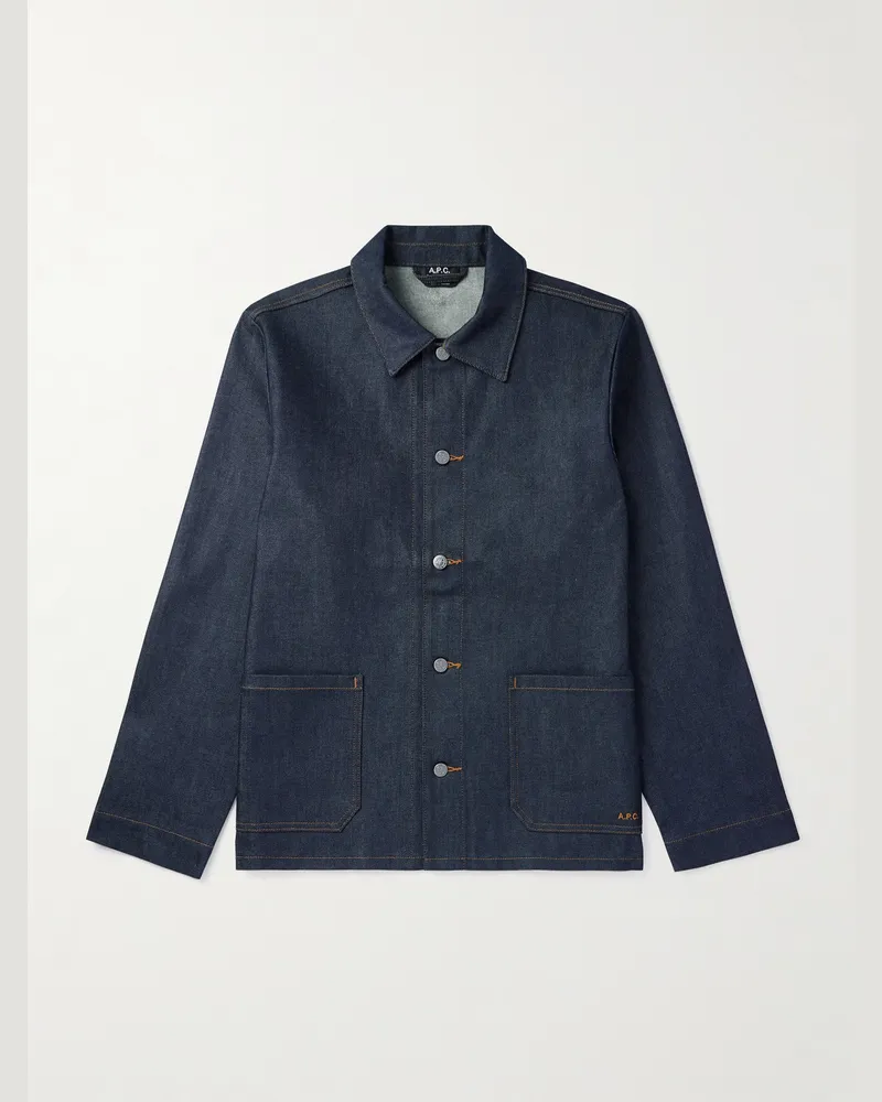 A.P.C. Jeansjacke Blau
