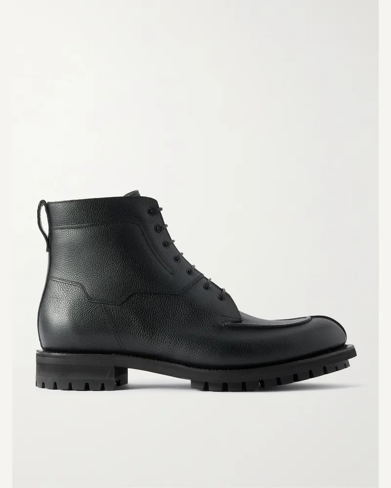 Berluti New Oslo Full-Grain Leather Lace-Up Boots Black