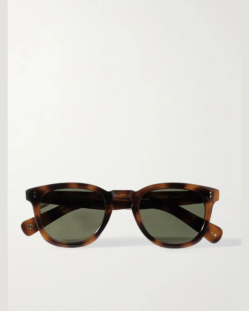 Garrett Leight Kinney II Round-Frame Tortoiseshell Acetate Sunglasses Tortoiseshell