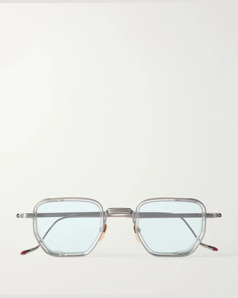 Jacques Marie Mage Atkins D-Frame Silver-Tone Sunglasses Silver