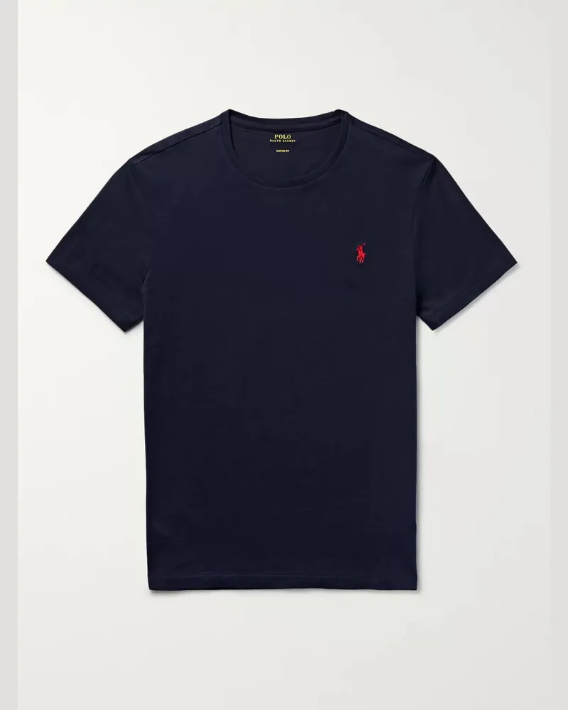 Ralph Lauren T-Shirt aus Baumwoll-Jersey Blau