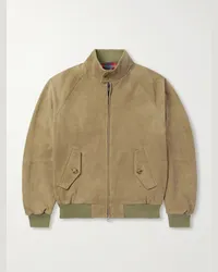 Baracuta G9 Harrington-Jacke aus Veloursleder Neutral