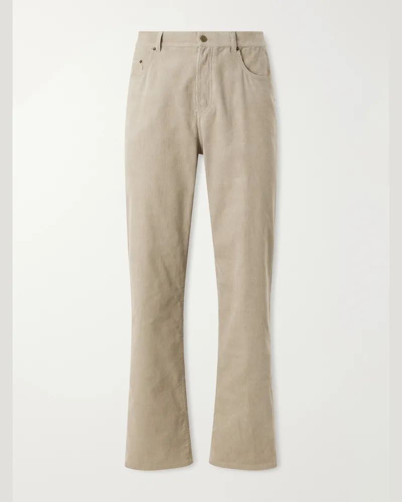 A.P.C. Fairfax Straight-Leg Corduroy Jeans Neutrals