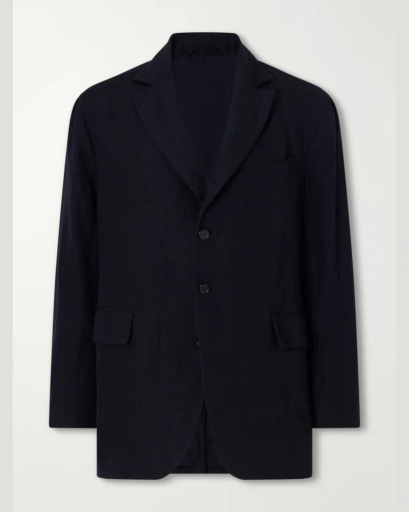 Kaptain Sunshine Cashmere and Linen-Blend Gabardine Suit Jacket Black