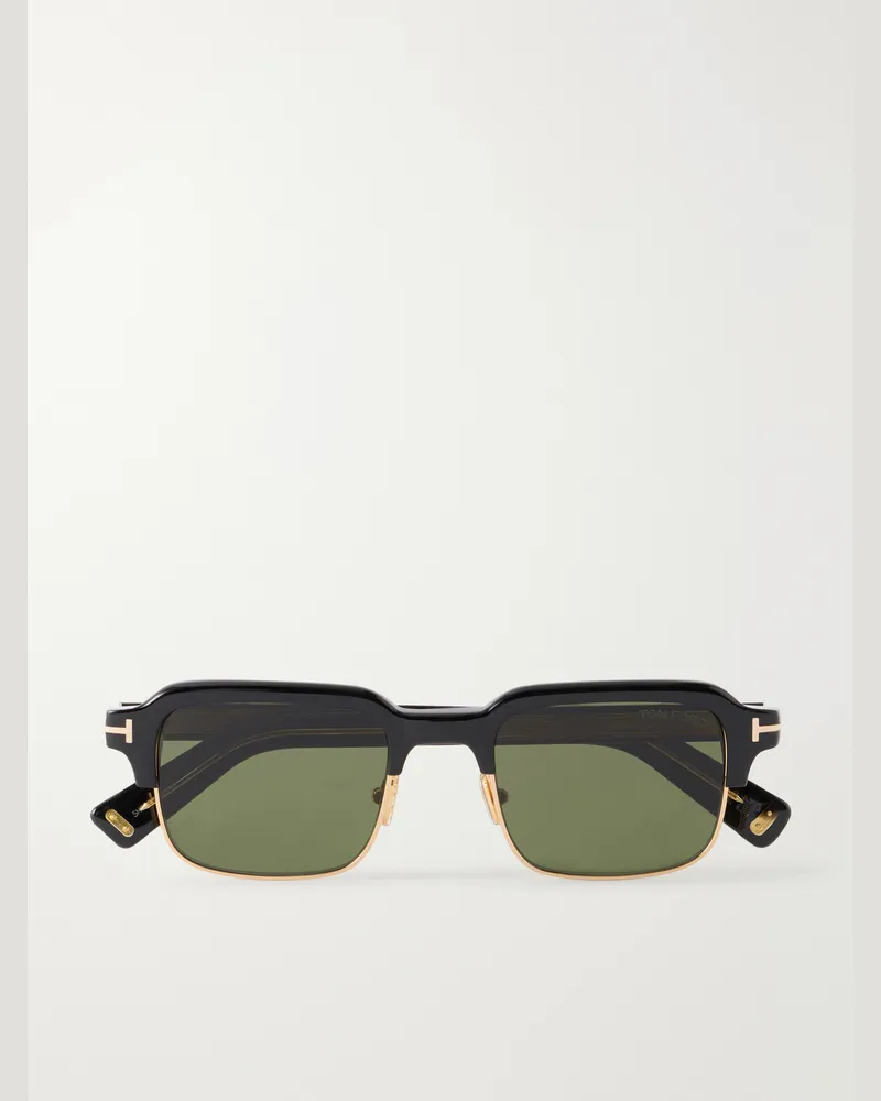 Tom Ford Icon Square-Frame Acetate Sunglasses Black